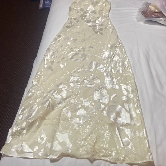 Rat & Boa Primrose Cream Satin Dress - Picture 2 of 7